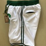 NBA Boston Celtics Just don shorts Blanc